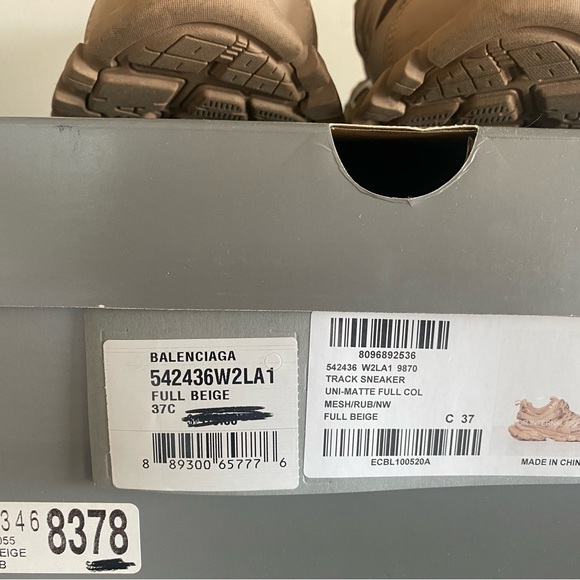 BALENCIAGA TRACK SNEAKERS BEIGE SZ 37 - Picture 5 of 7
